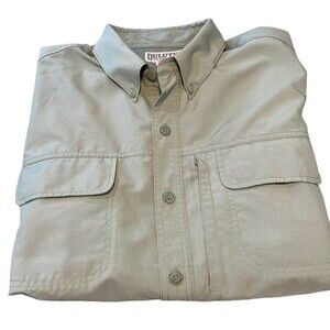 Duluth Men's Action Standard Fit Long Sleeve Shirt‎ Size Large Coal Check 11957